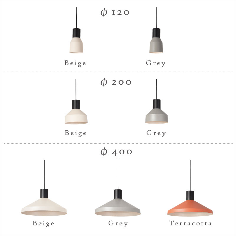 KOMBO Grey pendant lamp φ120 1L