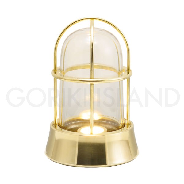 ゴーリキアイランド 700201 真鍮製マリンランプ クリアガラス＆LEDランプ BH1000 CL LE 金色 ポーチライト アンティーク レトロ - 4