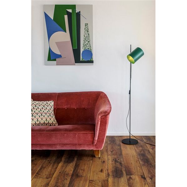 GUADALUPE Black/green floor lamp