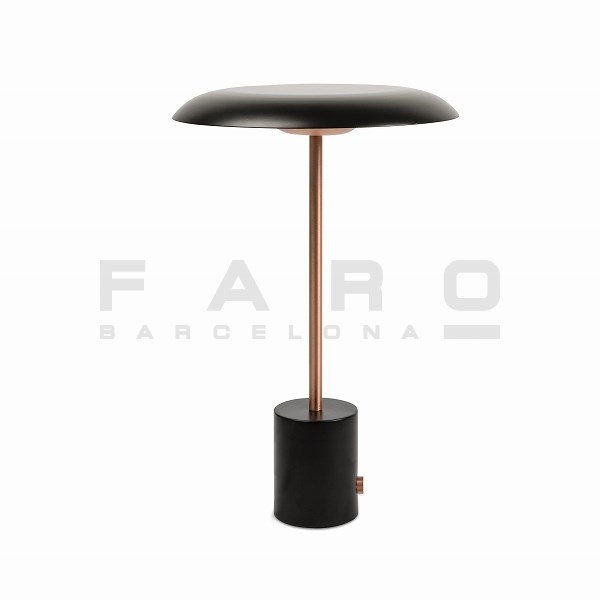 FARO BARCELONA HOSHI LED Black and brushed copper table lamp